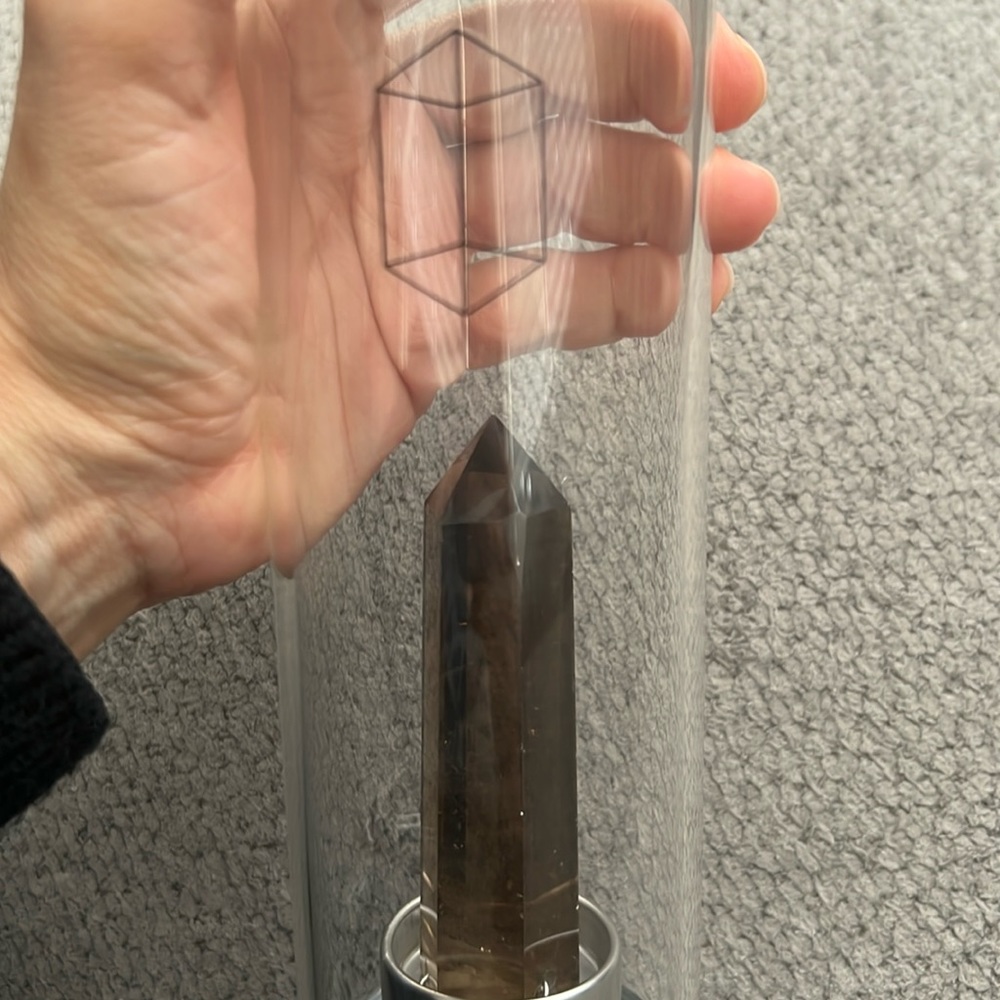 Glacce Crystal Water Bottle Smoky Quartz used